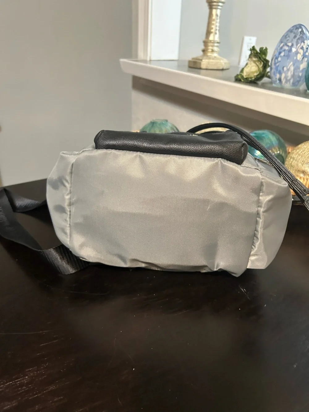 STEVE MADDEN Mini Backpack Black / Gray Logo straps